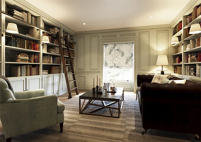 Laura Ashley Belvedere, Midnight - Twist&Fit Roman Blind - Image 7